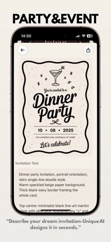 AI Invitation Maker: Unique Screenshot 9 of 10