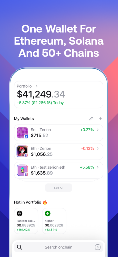 Zerion: Crypto Wallet & DeFi screenshot 1