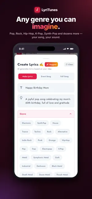 LyriTunes - Lyrics, Song Maker screenshot 4