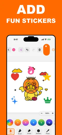 Capture d'écran de Dragon Coloring Book Kids sur iPhone 1