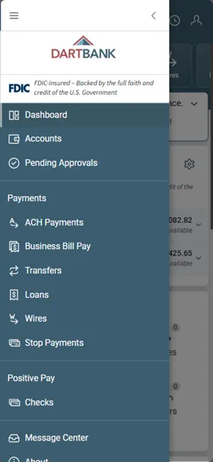 Dart Bank Treasury Management screenshot 2