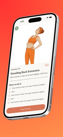 Back Pain Relief and Exercises iPhone screenshot