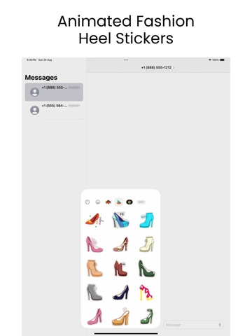 Animated Fashion Heel Stikcers iPad screenshot