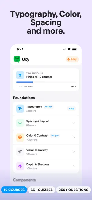 Uxy: UI/UX Design Quiz & Learn screenshot 2