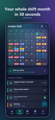 Turni Facili: Shift Calendar iPhone screenshot