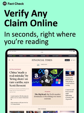 The Fact Check iPad screenshot