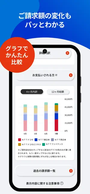Wｅｂビリング-NTTグループの請求金額を確認・お支払い iPhone screenshot 2