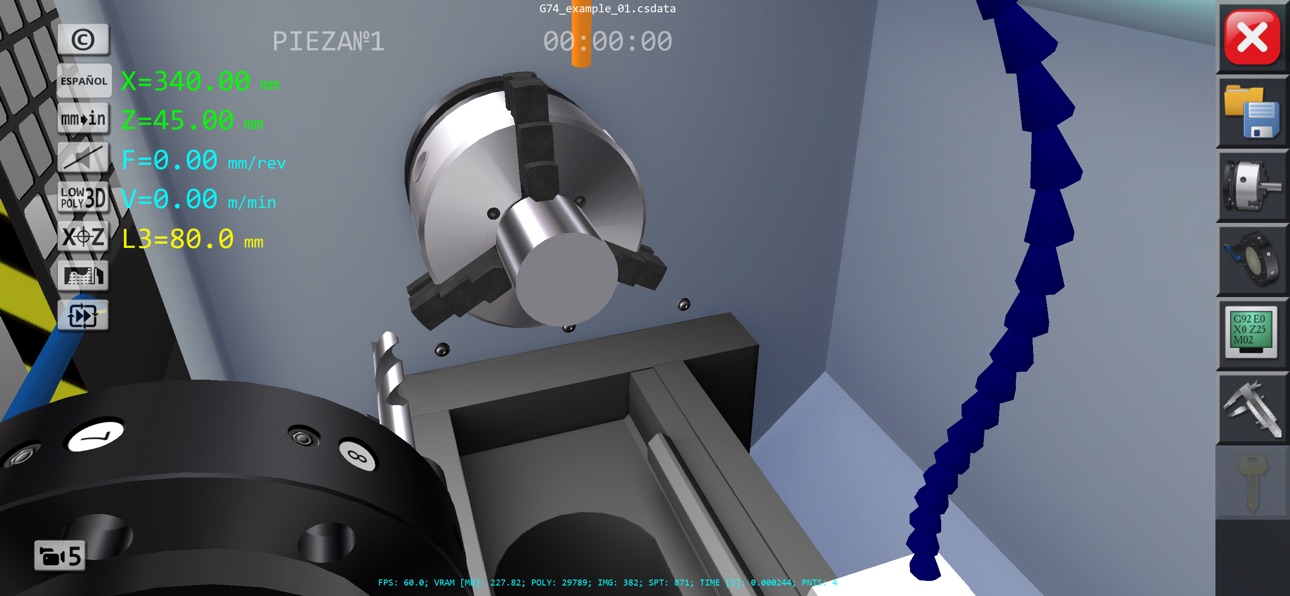 Screenshot 3 of CNC Lathe Simulator Classic