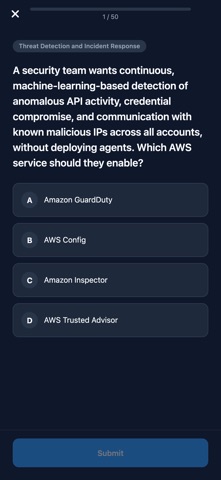 AWS SCS-C02 Exam Prep Screenshot 3 of 5