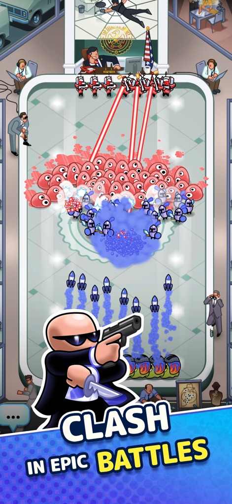 Draft Showdown - This tool showcases real-time auto-combat, where diverse units engage with laser-based attacks and explosive rockets across varied battlefield environments.