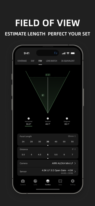 DPBOX:Cam&Lens Specs,Data Calc Screenshot 6 of 10