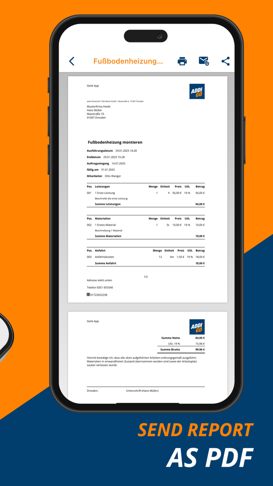 #5. ADDIGO Service Report (iOS) 由: www Deutscher Tele Markt GmbH