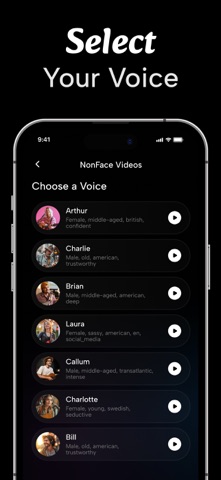 NonFace Videos AI Shorts Maker iPhone screenshot