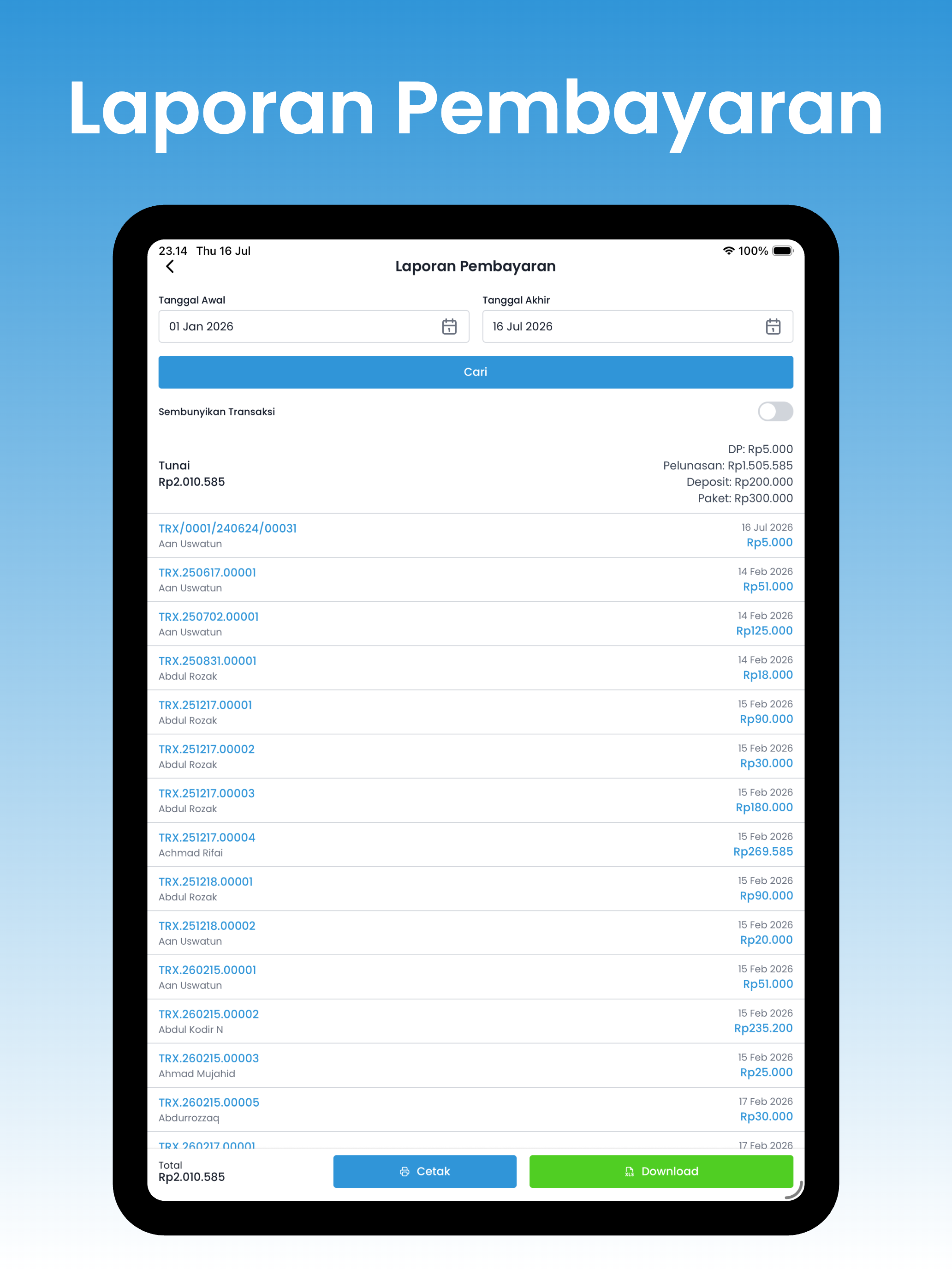 Randori - Kasir Bisnis Laundry screenshot 16
