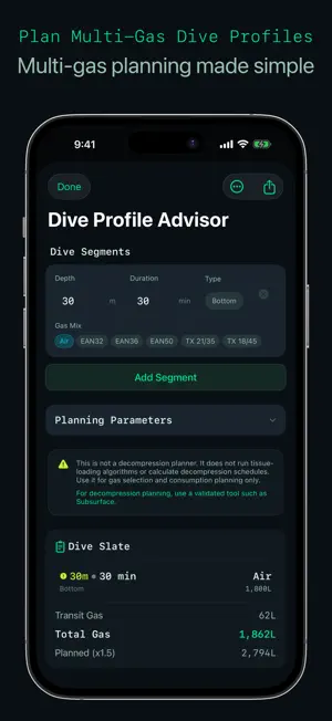 Dalton: Dive Gas Calculator screenshot 2