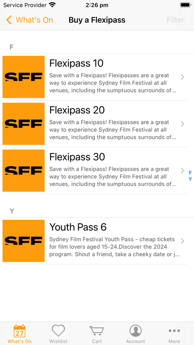 Screenshot #3 pour Sydney Film Festival