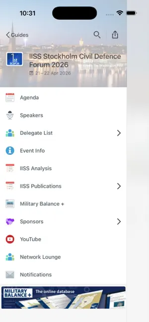 IISS Events screenshot 1