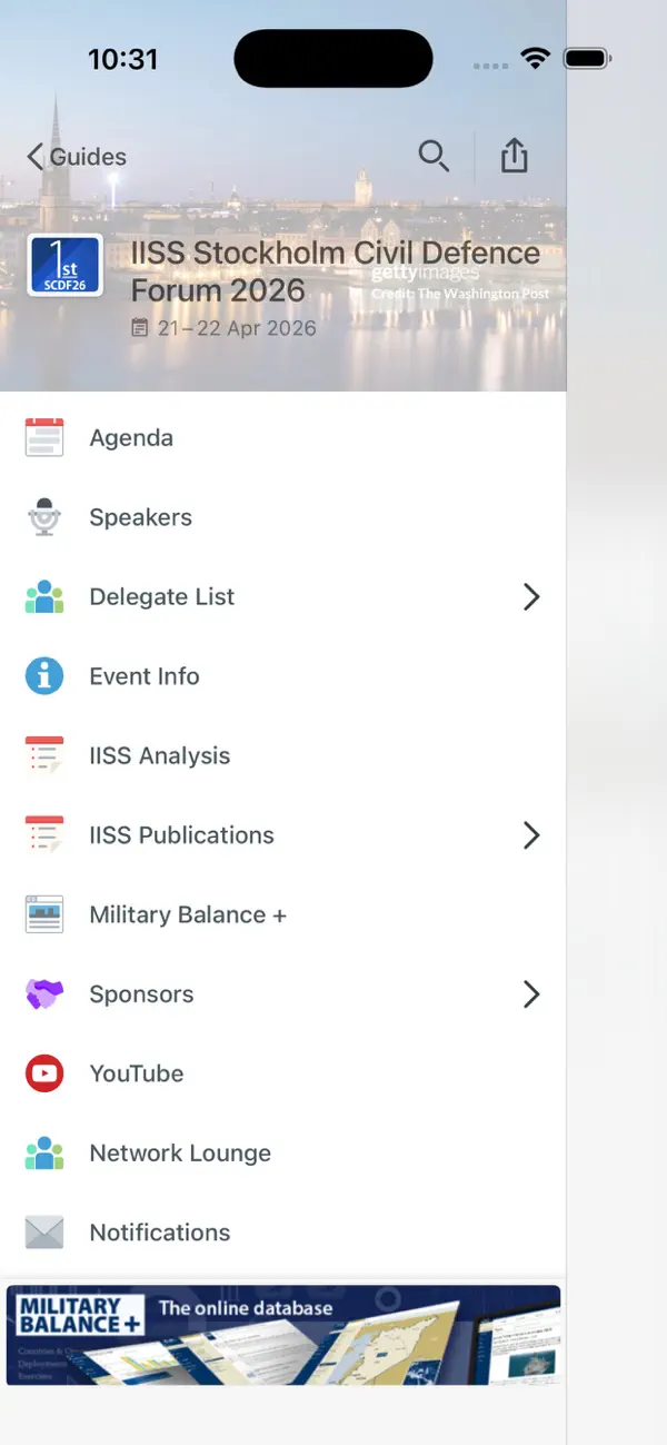 Screenshot #1 pour IISS Events