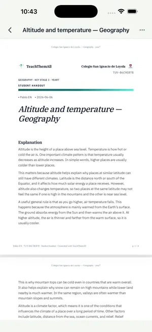 TeachThemAll: class materials screenshot 3
