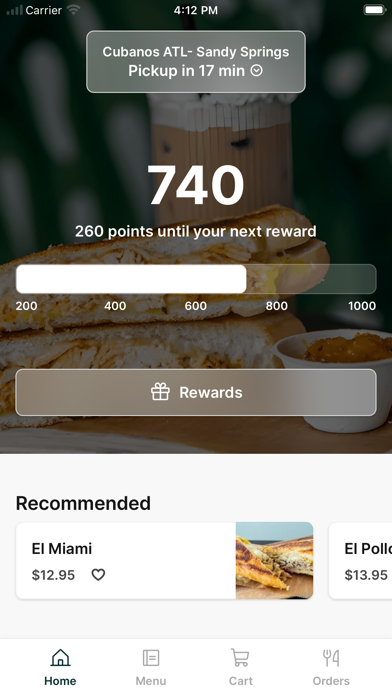 Cubanos ATL iPhone screenshot 1 - Food & Drink app