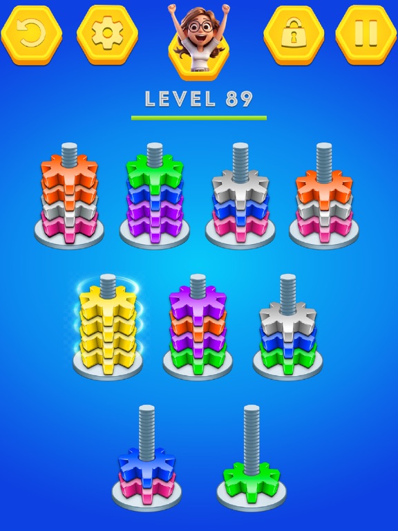 Screenshot #6 pour Noix Boulon : Tri Des Couleurs