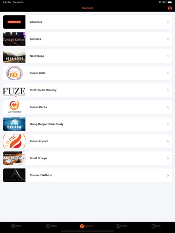 Fusion Church NY iPad screenshot