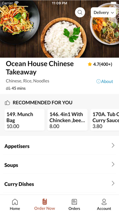 Ocean House Chinese Takeaway Screenshot
