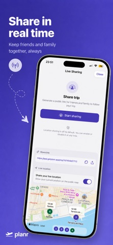 Planr: Plan. Share. Travel. iPhone screenshot