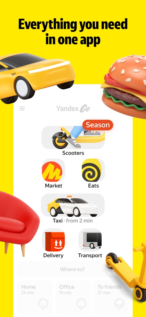 Yandex Go: Taxi Food Market - Seamless Daily Navigation