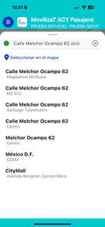 MovilizaT ACY Pasajero screenshot 2
