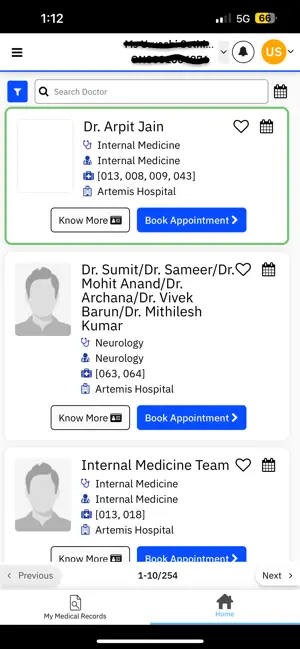 Artemis PHR screenshot 3
