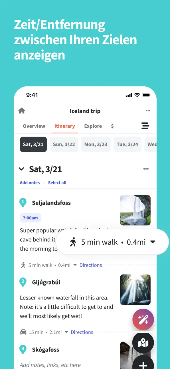 Wanderlog - Travel Planner iOS Mod IPA screenshot 5 - iOS app interface