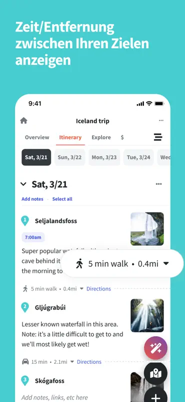Wanderlog - Reiseplaner App screenshot 5 of 10