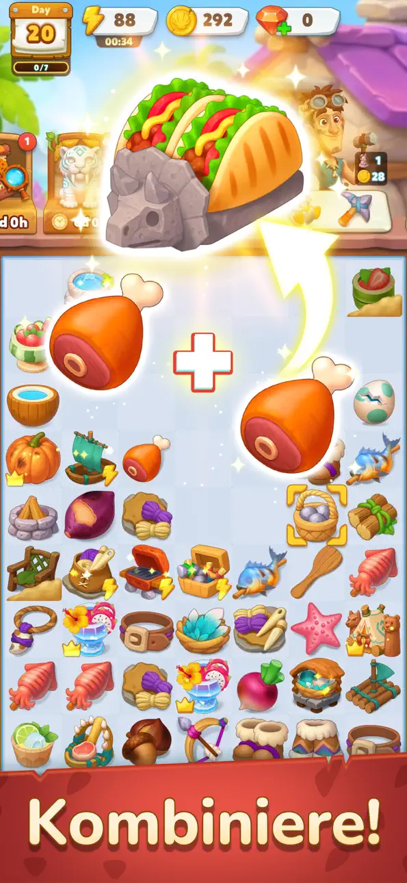 Merge Age: Stone Haven iOS Mod IPA screenshot 1 - iOS game interface