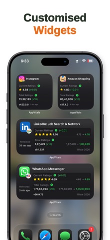 AppVitals - Track app ratings iPhone screenshot