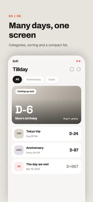 Tillday — D-Day & Anniversary screenshot 4