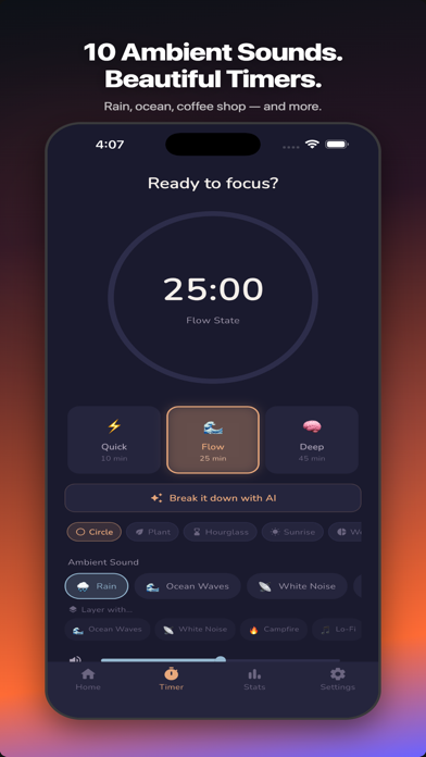 Just Start: ADHD Focus Timer Screenshot 3 of 9