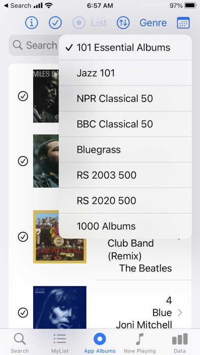 Album Appreciation Screenshot