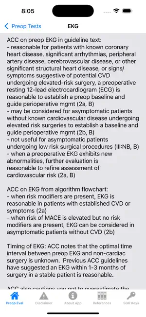 Preop Eval screenshot 4