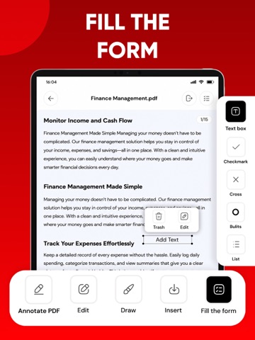 PDF Editor-Edit, Fill and Sign iPad screenshot