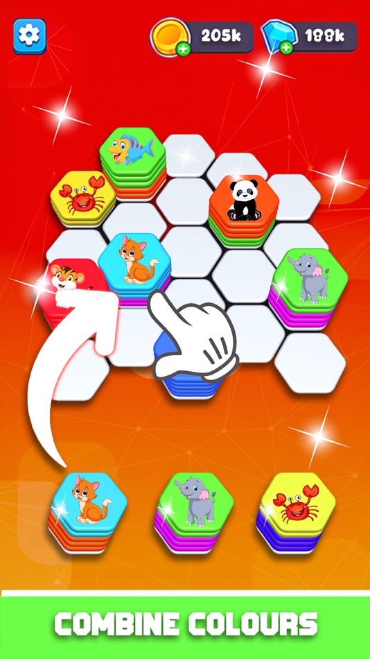 #2. Hexa Sorting - Brain Game (iOS) Podle: Muhammad Muzzammil Khan