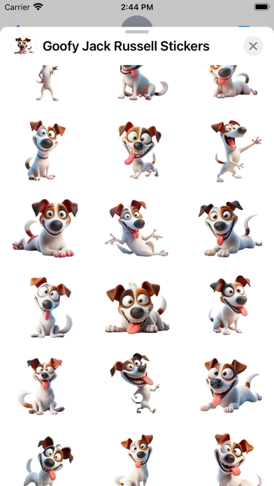 Screenshot #2 pour Goofy Jack Russell Stickers
