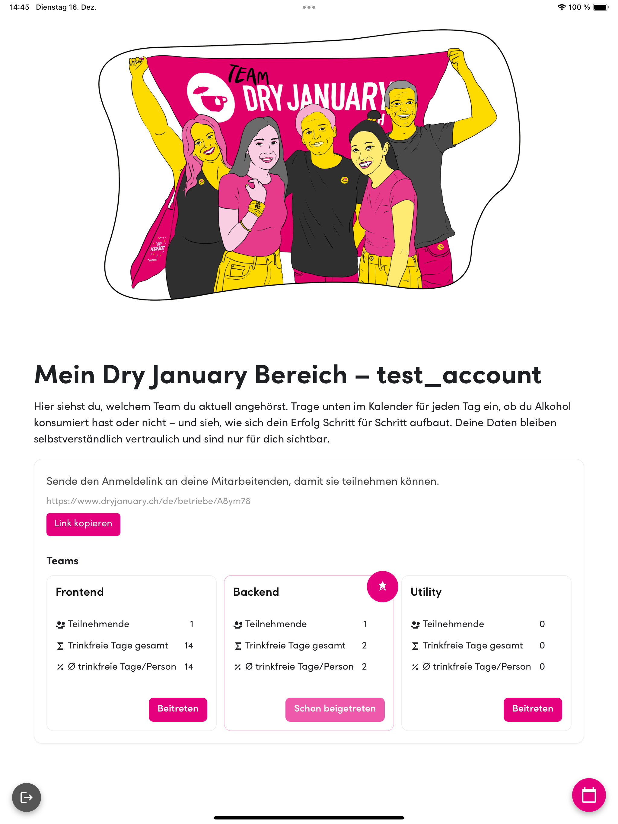 Dry January CH App screenshot 4
