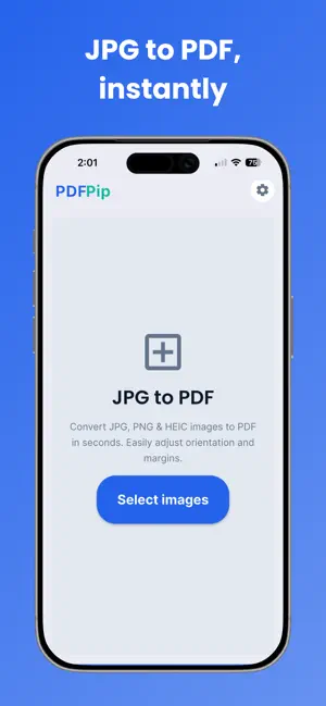 JPG to PDF Converter - PDFPip screenshot 1