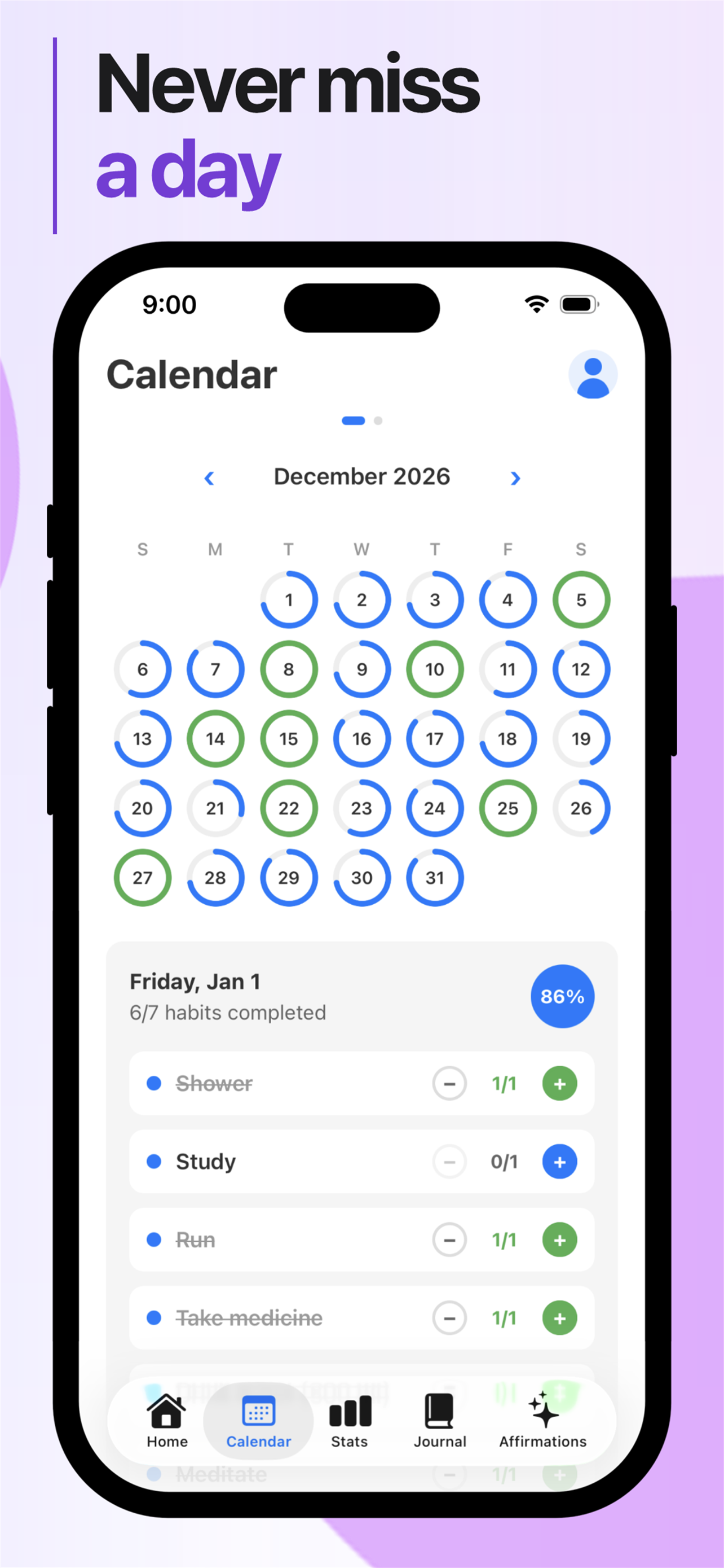 Habit Tracker: Reflect screenshot 3