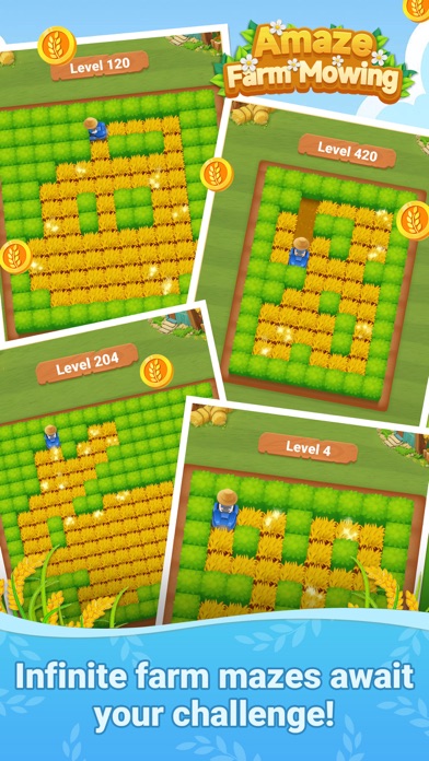 Amaze Farm Mowing - Maze Games Screenshot