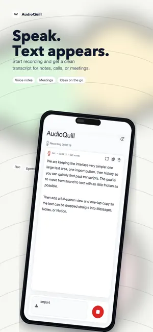 AudioQuill Transcriber screenshot 1