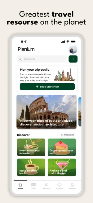 Planium – AI Travel Planner screenshot 1