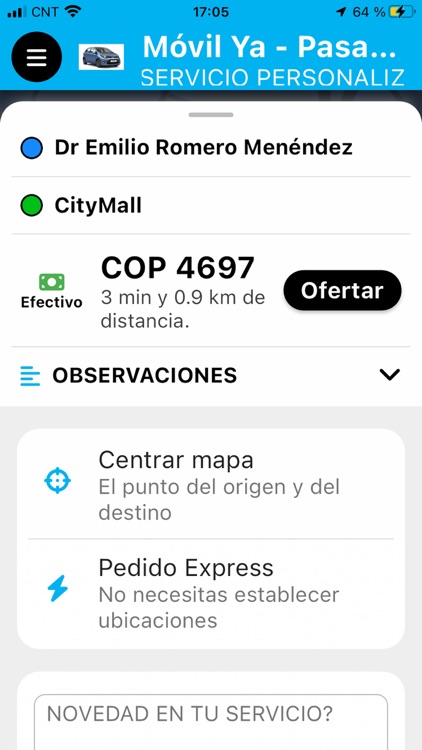 Móvil Ya - Pasajero