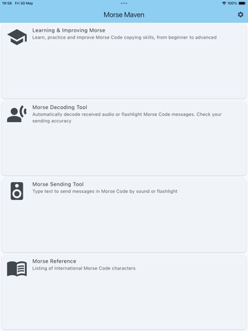 Morse Maven iPad screenshot